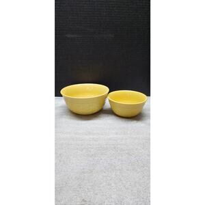 Set Of 2 Temptations Embossed Nesting Mixing Bowls 0.7 QT & 1.5 QT Yellow T